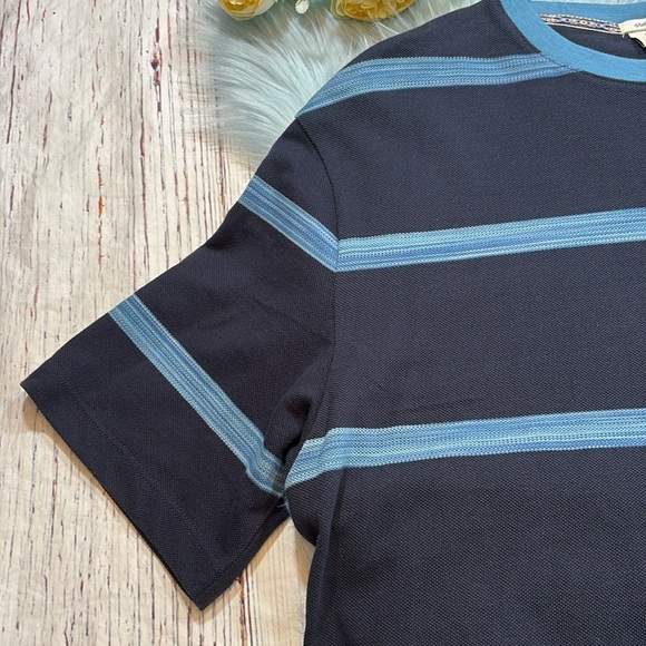 NWT Scotch & Soda Textured Spacedye Stripe Short Sleeve Tee sz M - Picture 2 of 10